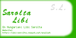 sarolta libi business card